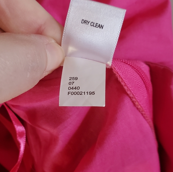 ❤HP❤ Isaac Mizrahi Fuchsia Orange Plaid Midi Silk Dress !🏵HP🏵! - Picture 10 of 11